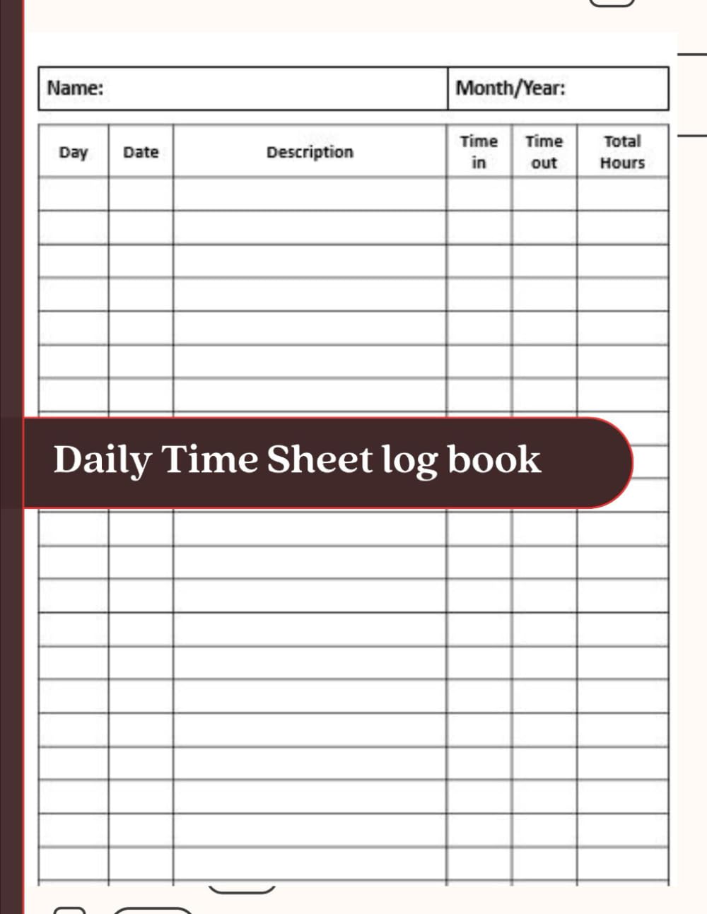 capítulo por capítulo baixar Daily Time Sheet log book: Time Management Log Book | Simple Daily Time Sheet Log Book For Employees | In And Out Sheet |Size 8.5" x 11"| 120 Pages.
