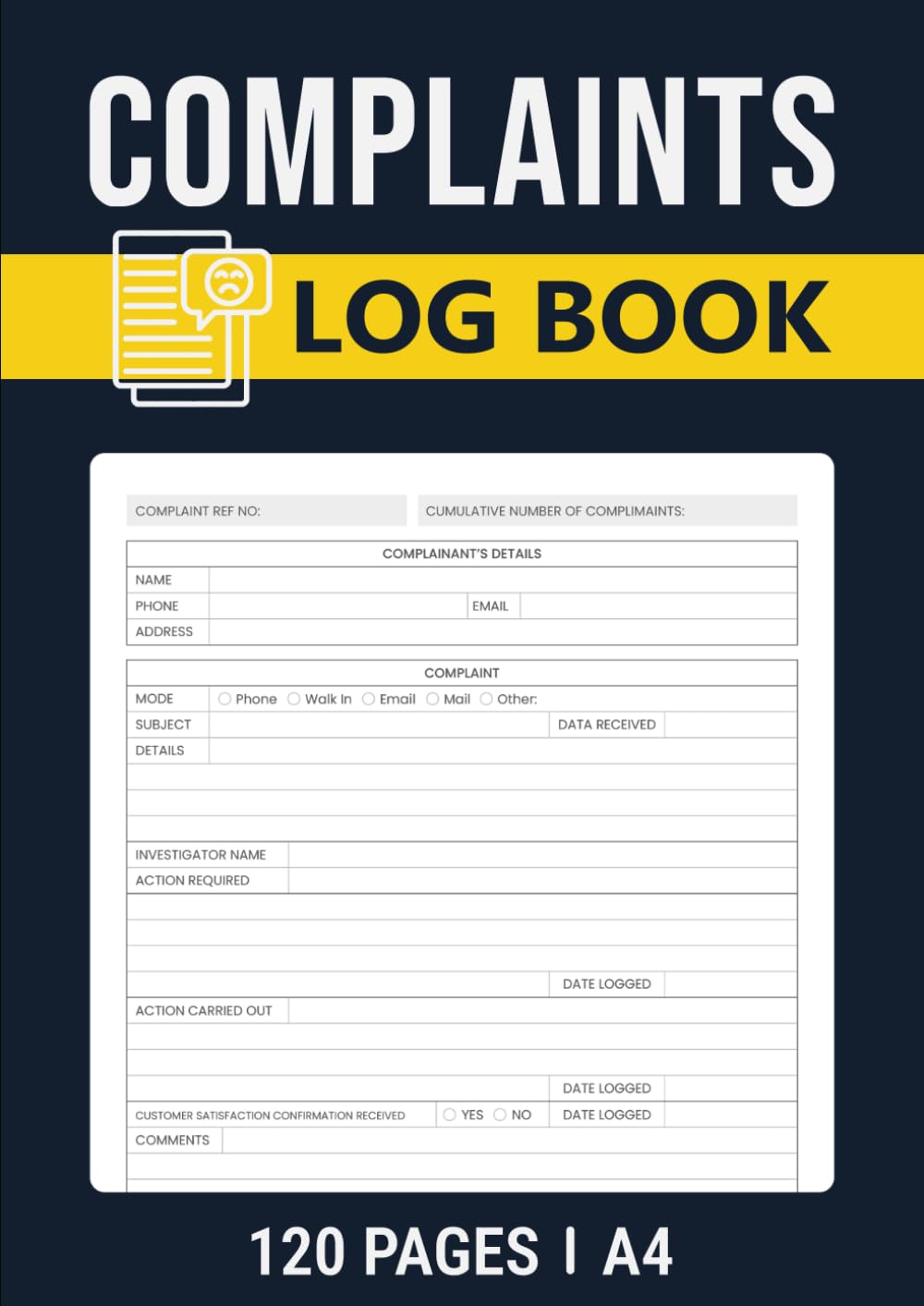 Complaints Log Book: Customer Complaint Record to Track Complaints & Follow-up, Perfect for Businesses, Commercial and Industrial Premises baixar livro de graça