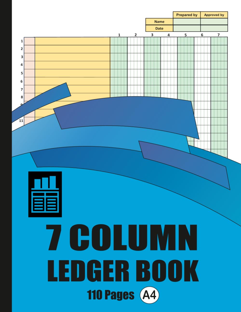 capítulo por capítulo baixar 7 Column Ledger Book: Colorful Bookkeeping Journal for Small Business & Personal Finance