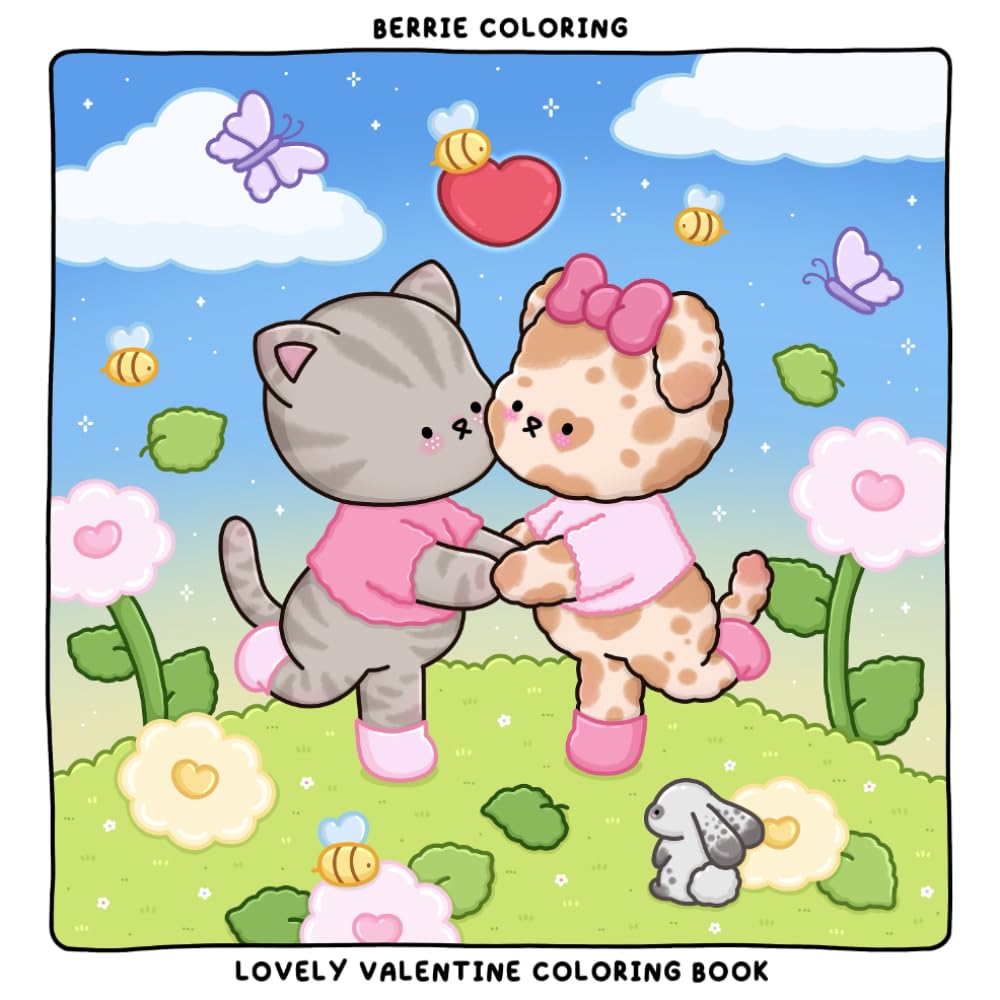 capítulo por capítulo baixar Berrie Coloring Lovely Valentine: Cute and Cozy Coloring Book for Adults & Kids Featuring Easy to Color Animal Illustrations and Adorable Scenes