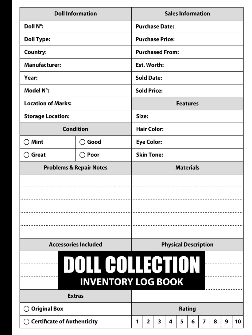 capítulo por capítulo baixar Doll Collection Inventory Log Book: Inventory Book Ideal for Doll Collectors.