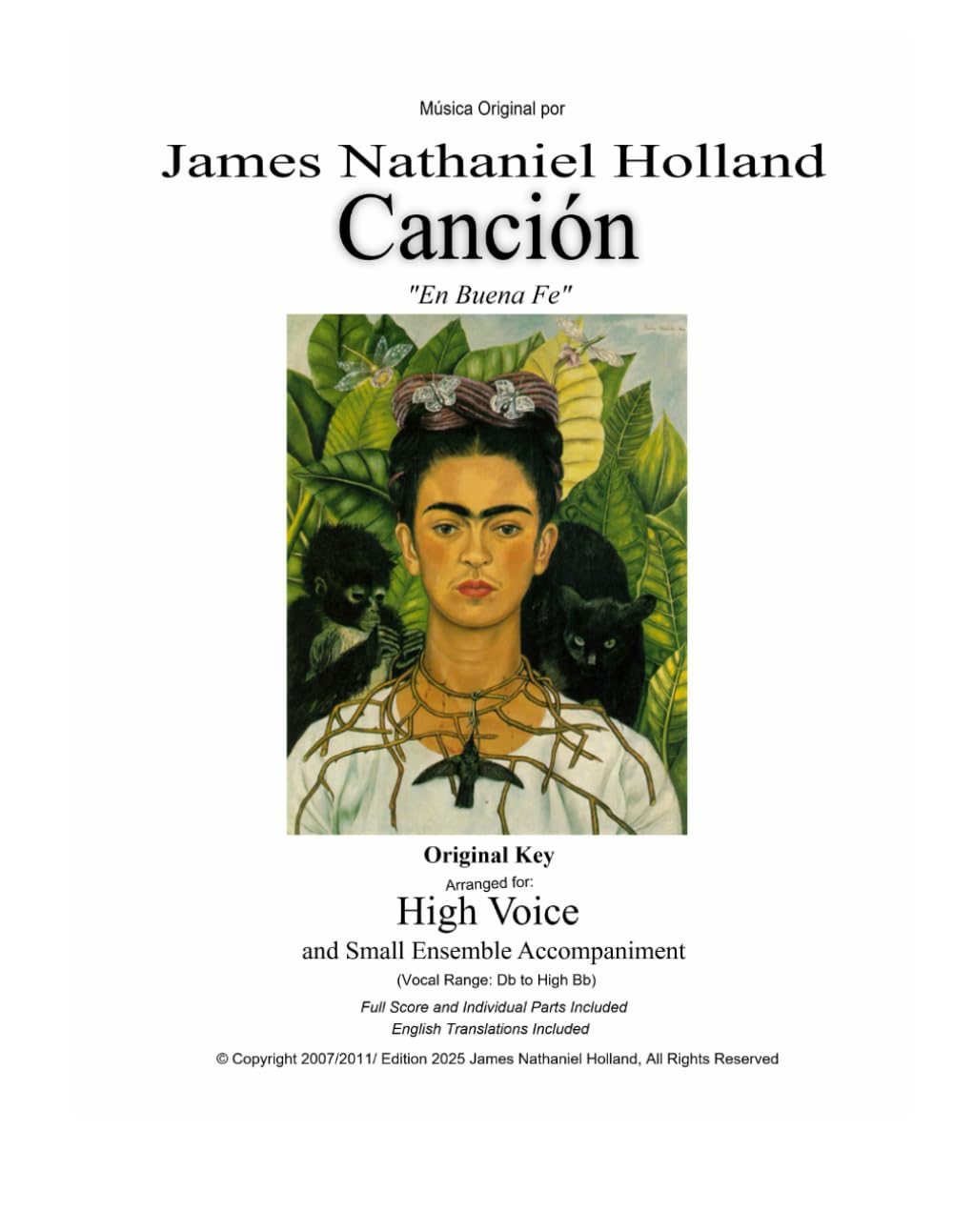 capítulo por capítulo baixar Canción: En Buena Fe Arranged for High Voice and Small Ensemble Accompaniment