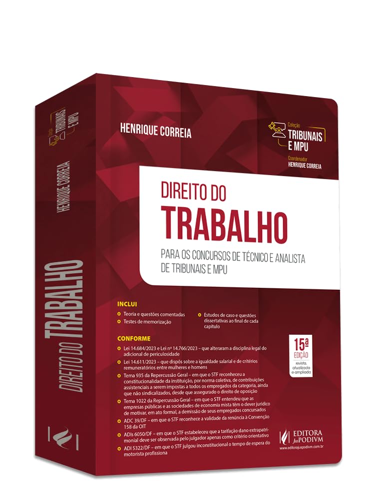 Tribunais e MPU - Direito do Trabalho - Para Analista (2024) baixar livro de graça