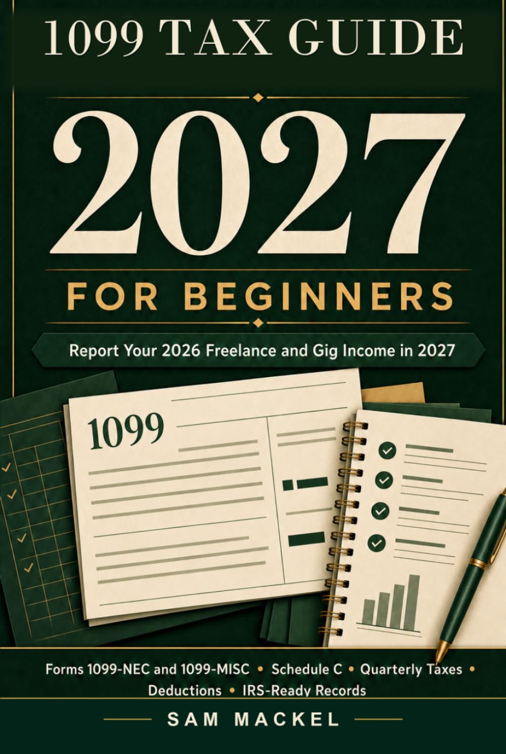 ler totalmente 1099 Tax Guide 2027 for Beginners: Report Your 2026 Freelance and Gig Income in 2027—Forms 1099-NEC and 1099-MISC, Schedule C, Quarterly Taxes, Deductions, and IRS-Ready Records
