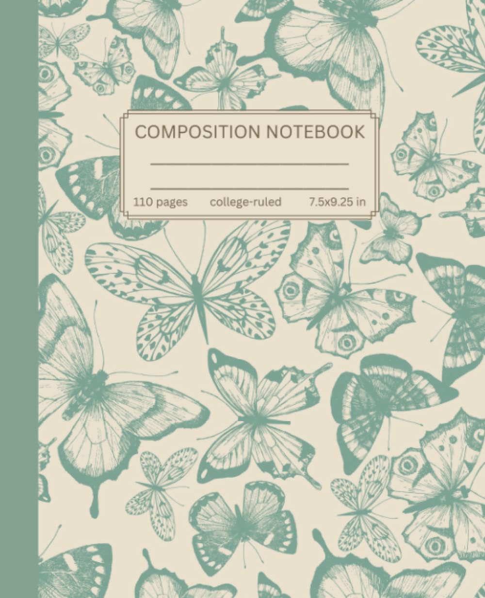 Composition Notebook College Ruled: Vintage Butterfly Design, Part of the Vintage Nature Series, Journal For School, College, Office, Work baixar o livro de graça