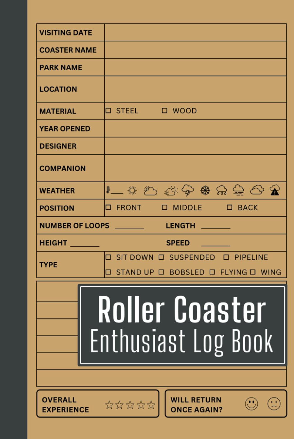 ler totalmente Roller Coaster Enthusiast Log Book: A Journal to Record and Rate All Your Ride Experiences