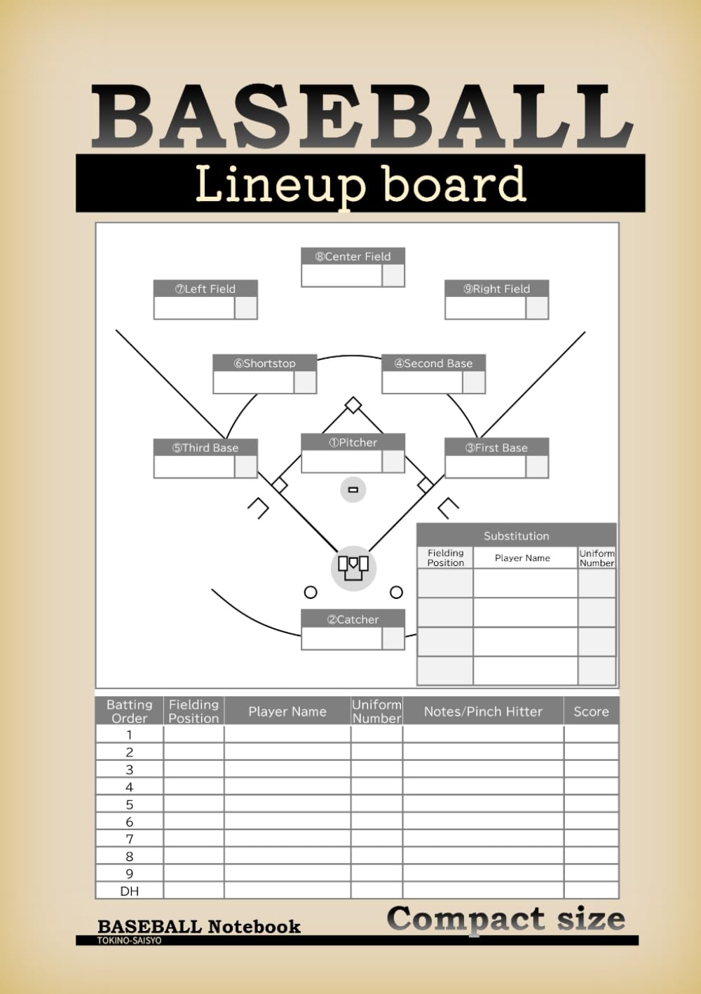 BASEBALL　Lineup board Compact size -Baseball Notebook- baixar o livro de graça