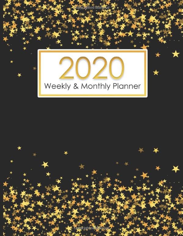 2020 Weekly and Monthly Planner - Shiny Gold Stars baixar o livro de graça