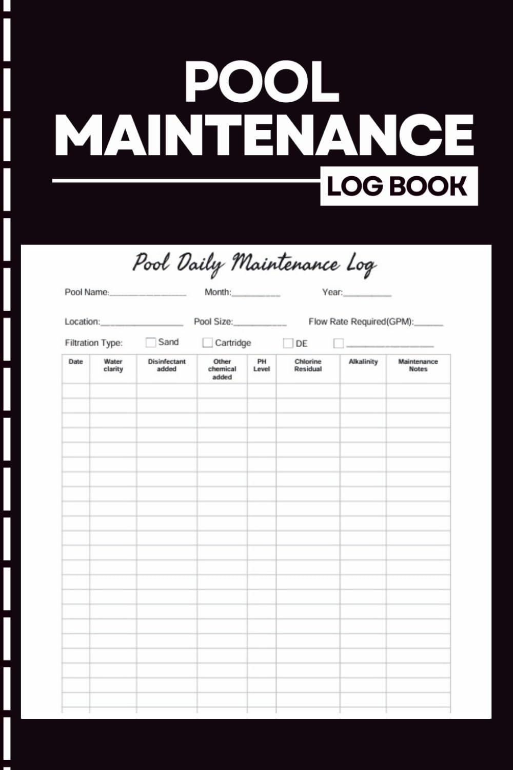 Pool Maintenance Log Book: Organize Chemical Readings, Repair Notes, and Weekly Cleaning Schedules for a Sparkling, Well-Maintained Pool baixar o livro de graça
