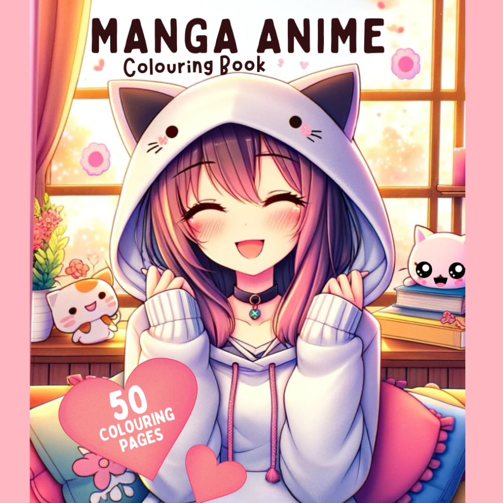 capítulo por capítulo baixar Manga Anime Colouring Book: Perfect Gift for Girls, Teens and Adults | Featuring 50 Motives for Colouring and Relaxation