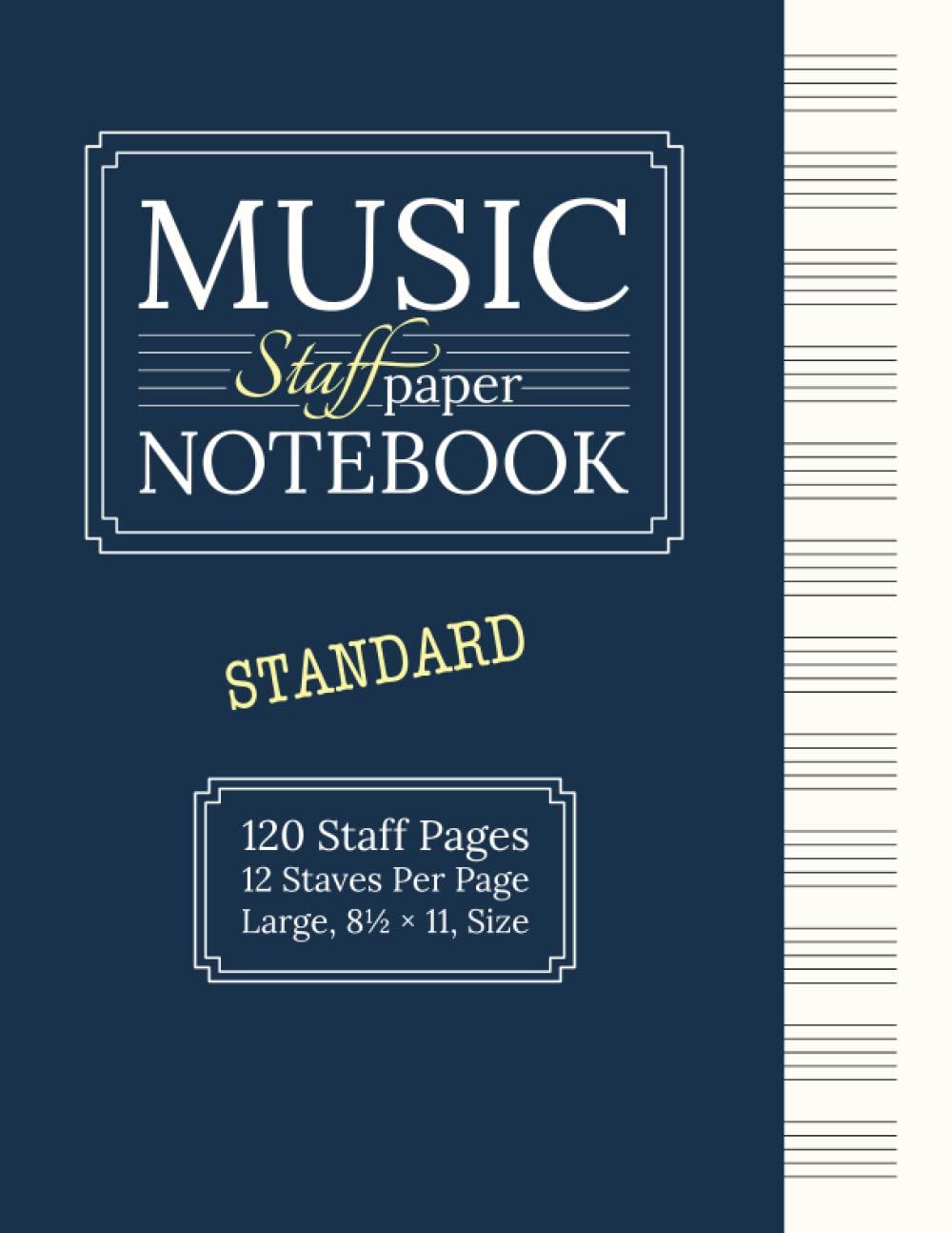 ler totalmente Music Staff Paper Notebook: Standard Staff | 12 Staves Per Page | Large Size | Blank Sheet Music Manuscript