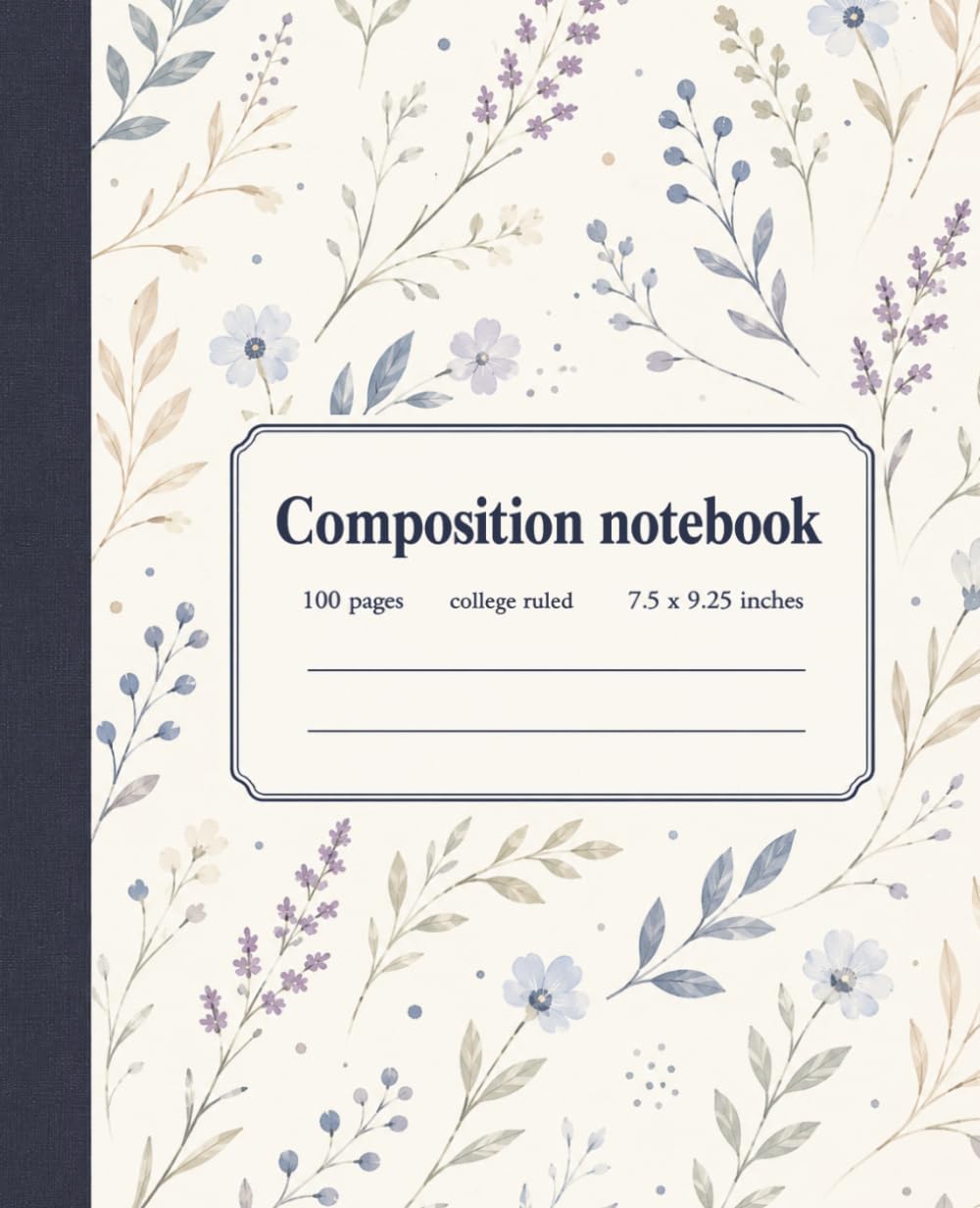 Lavender Wildflower Composition Notebook: Soft Watercolor Floral Design for College Ruled Notes, School Writing and Everyday Journaling baixar o livro de graça