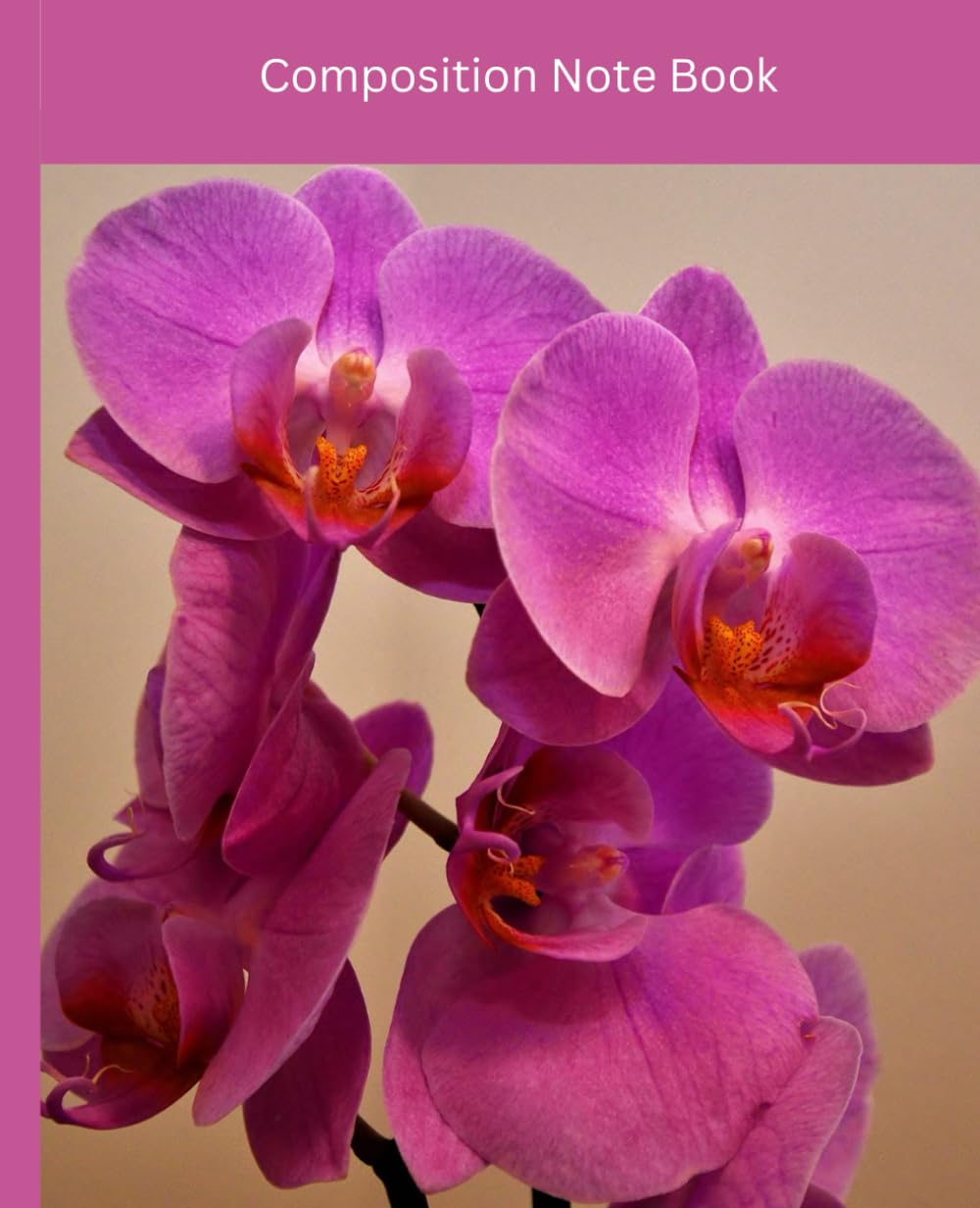 ler totalmente Composition Note Book: Wild Ruled Orchid Flowers