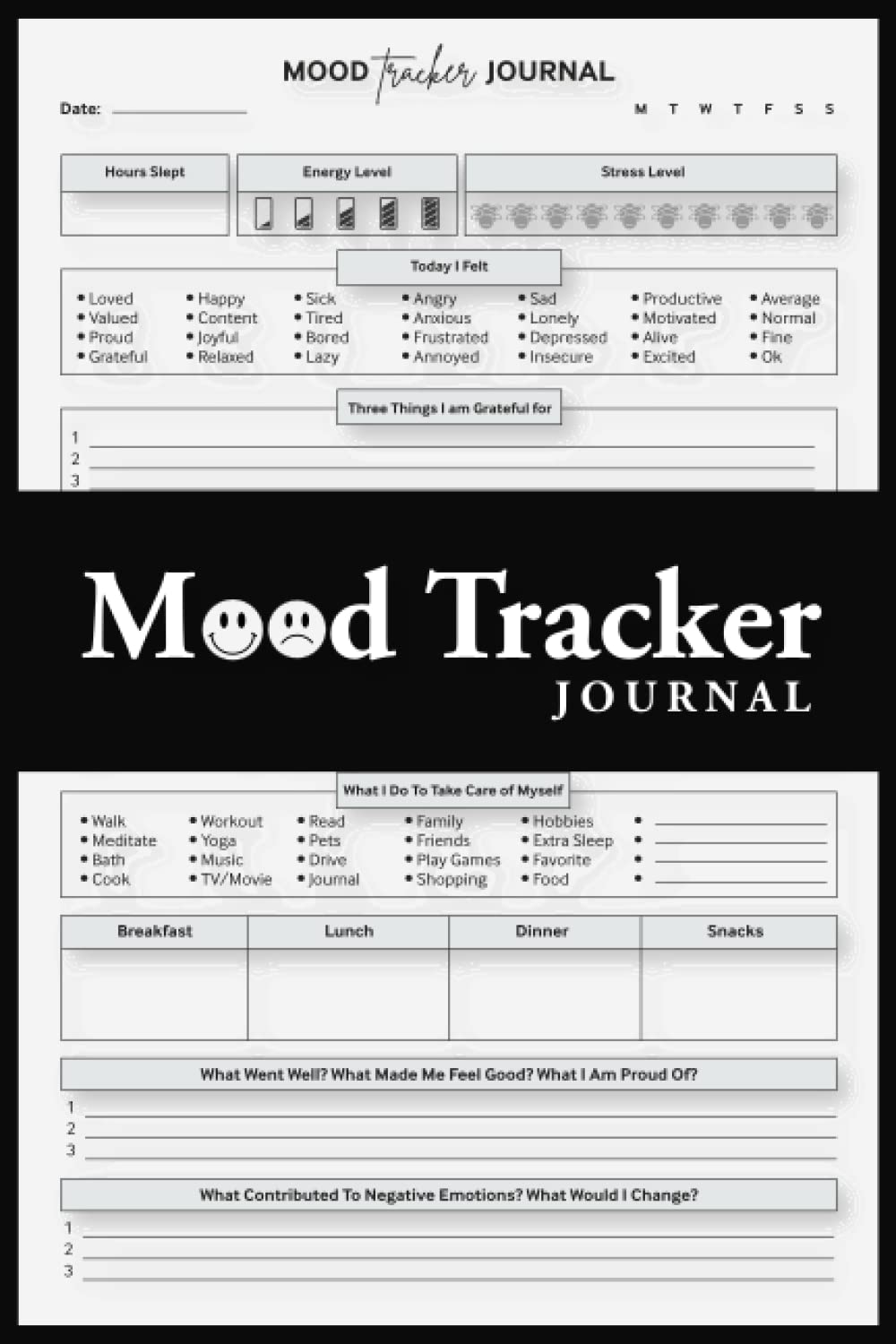 Mood Tracker Journal: Mental Health Journal | Self-Reflection Notebook | Emotion Diary | Emotional Wellbeing Tracker | Feelings Log | Mental State... | Wellness Planner | Mood Monitoring logbook baixar livro de graça