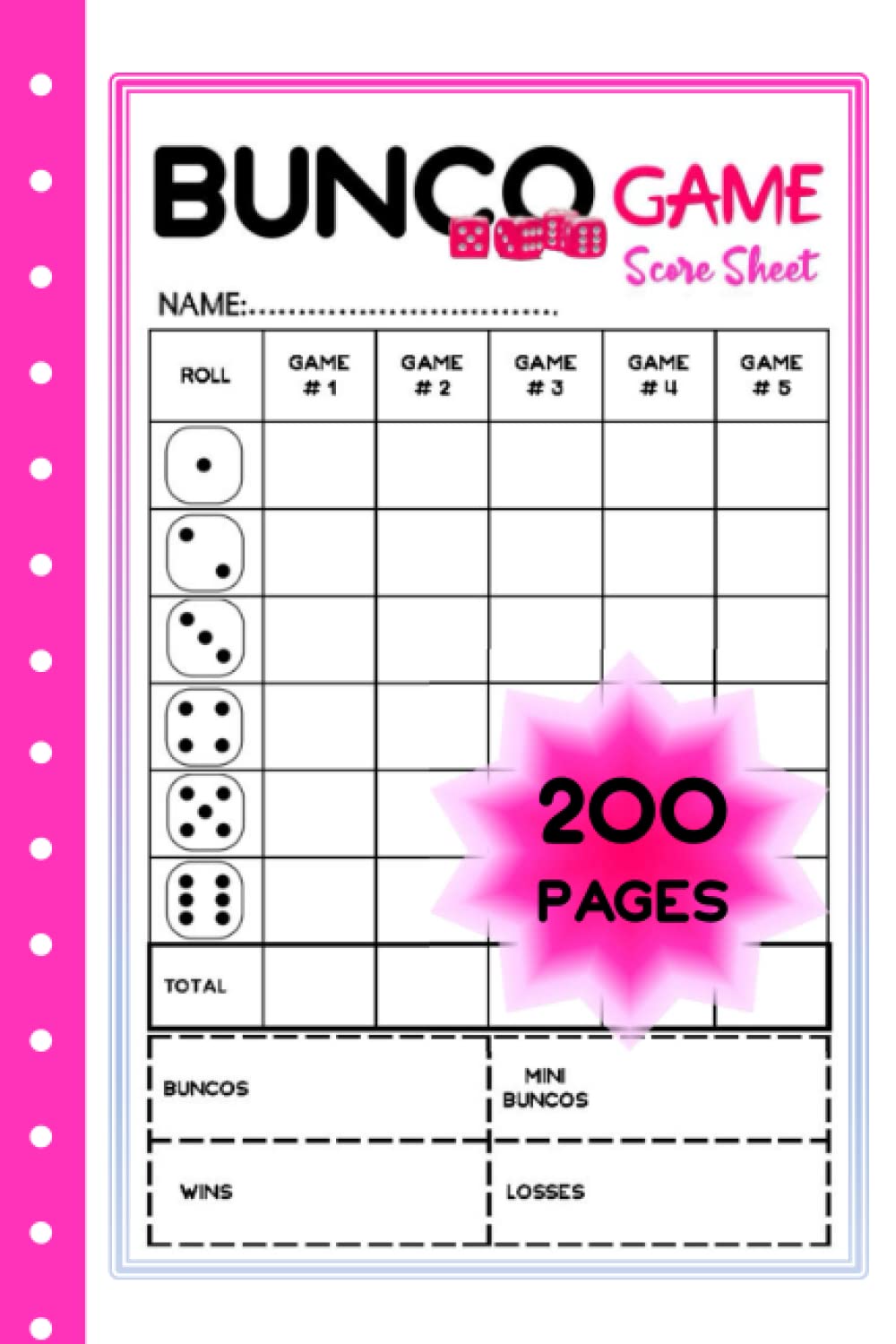 BUNCO GAME SCORE SHEET: 200 SCORE PADS - 6x9 Inches Size for Bunco Scorekeeping baixar o livro de graça