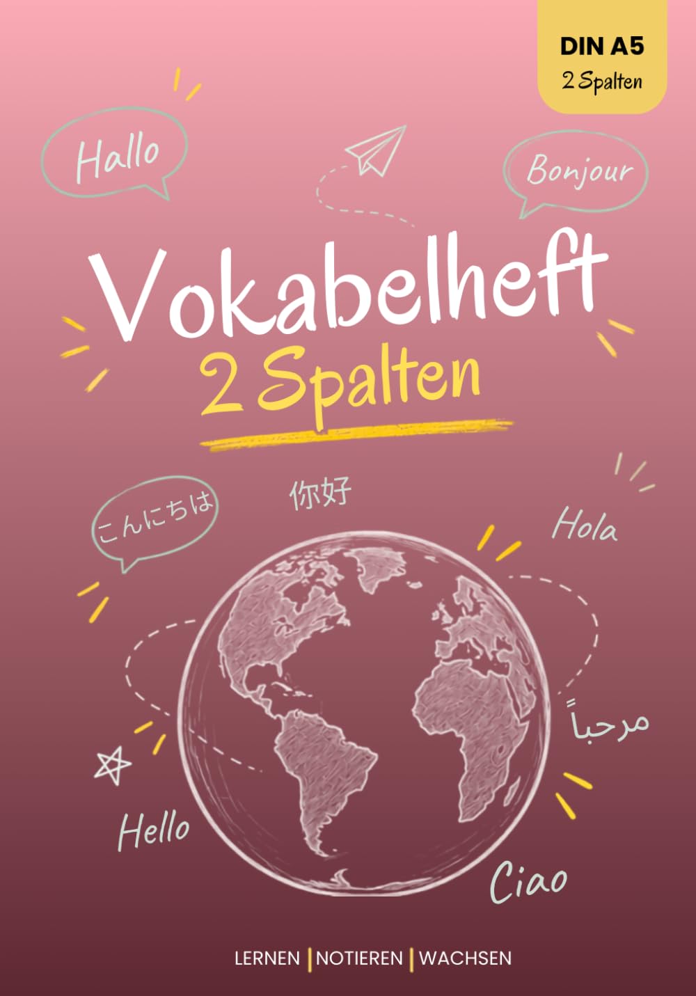 capítulo por capítulo baixar Vokabelheft DIN A5 – 2 Spalten: Zum Notieren, Lernen und Wiederholen – mit Inhaltsverzeichnis, Gelernt-Kästchen und flexibler Ordnung nach Themen oder Alphabet - Rosa (German Edition)