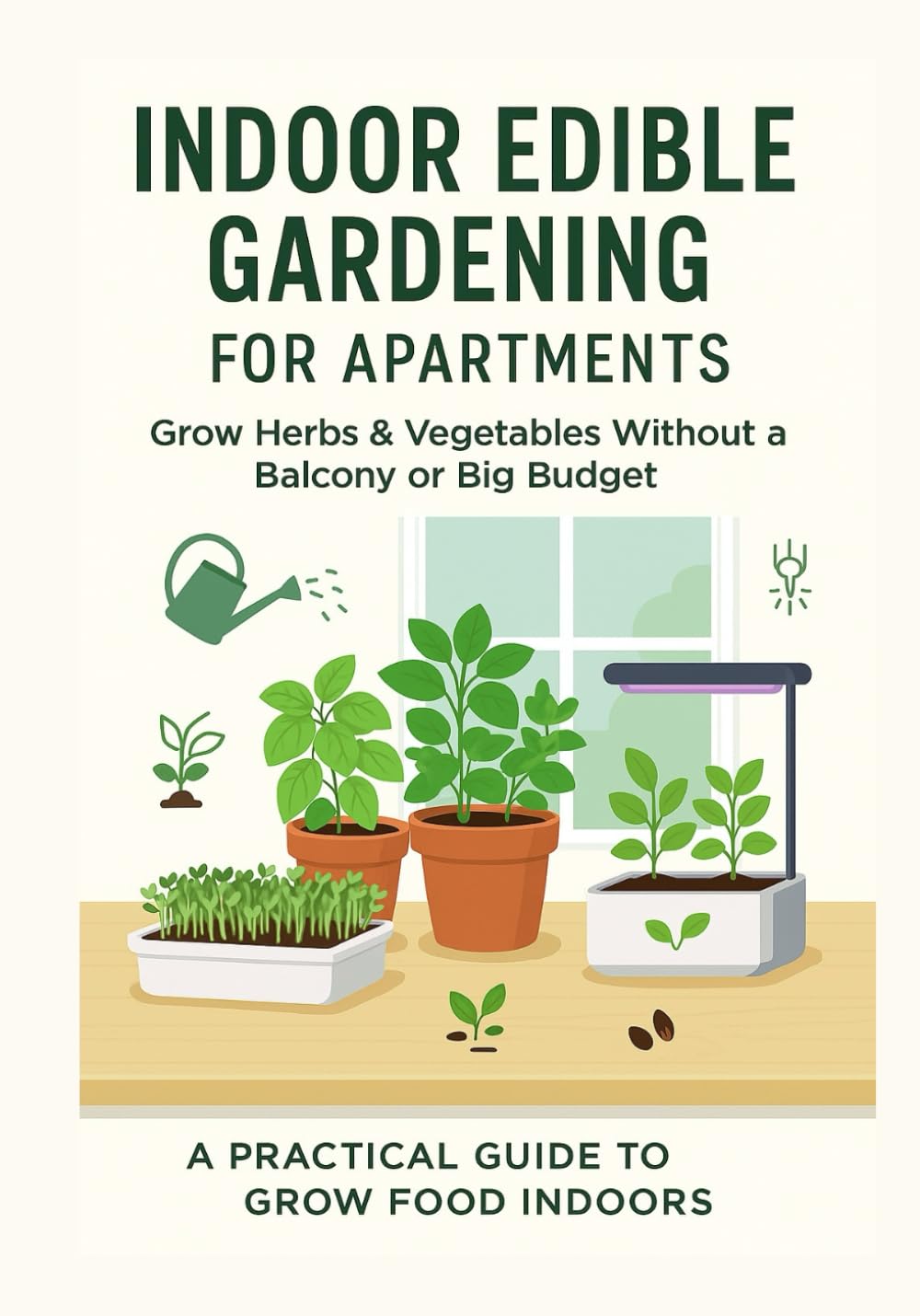 Indoor Edible Gardening for Apartments: Practical guide for beginners, focused on growing edible plants indoors without needing a balcony or big budget baixar livro de graça