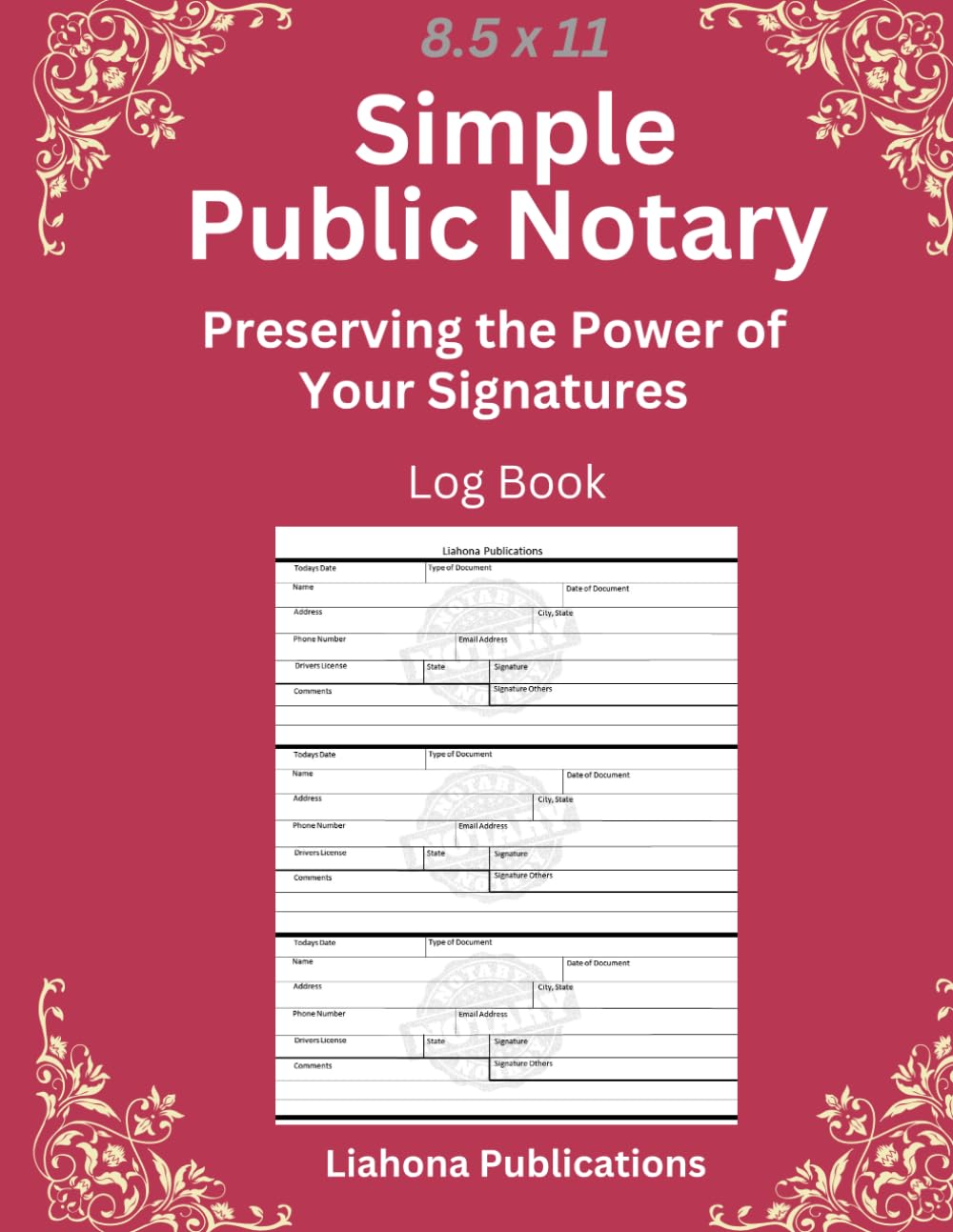 capítulo por capítulo baixar Notary Log Book: Simple Notary Public Record Book for Notary Journal and Notary Log Book for Notary for detailed recording of Notary Acts Logbook... | Notary Public Journal to Record Notary acts