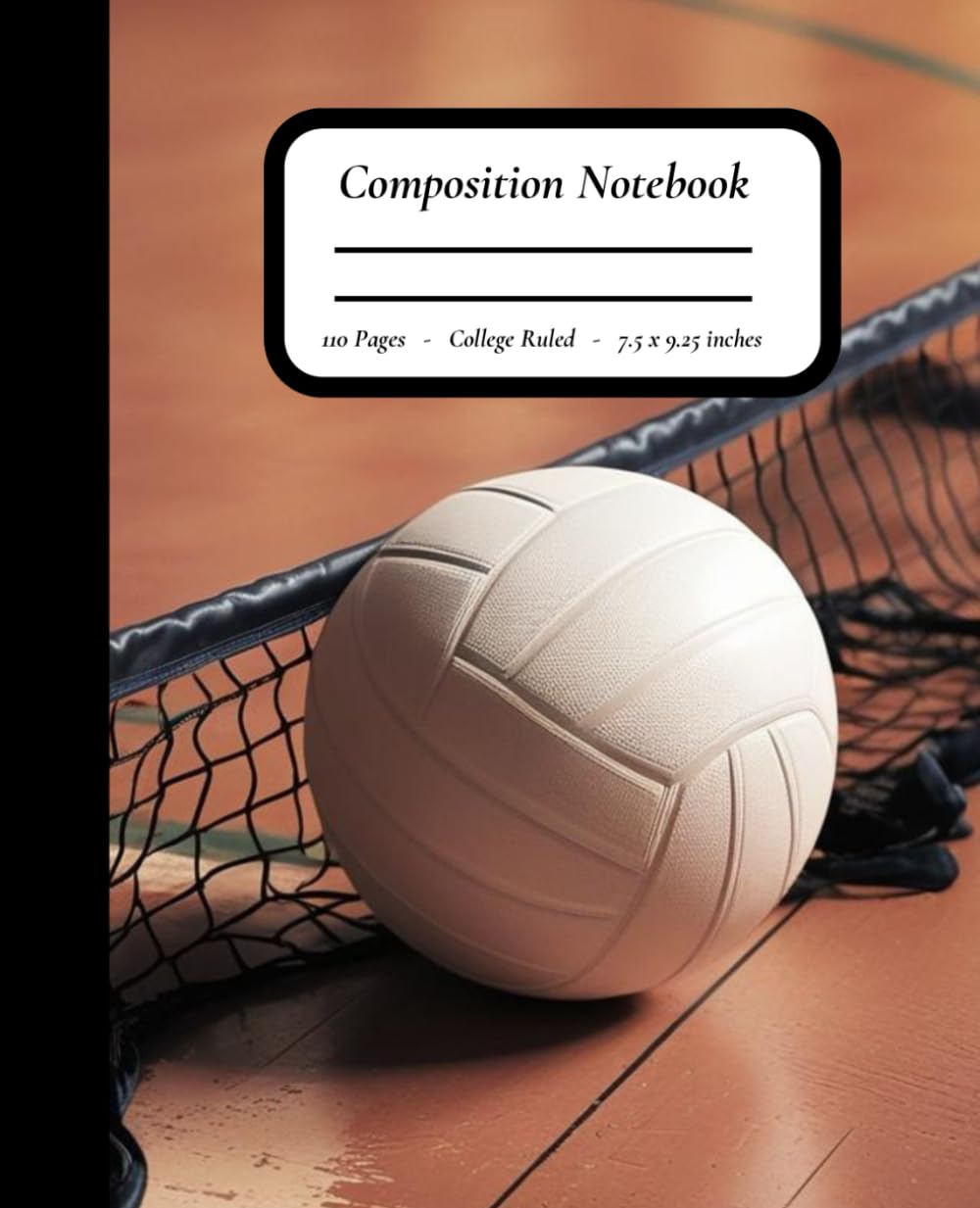 Net Gains: Volleyball Composition Notebook – White Volleyball on Net with Court Floor Background – 7.5" x 9.25", College Ruled, 110 Pages baixar o livro de graça