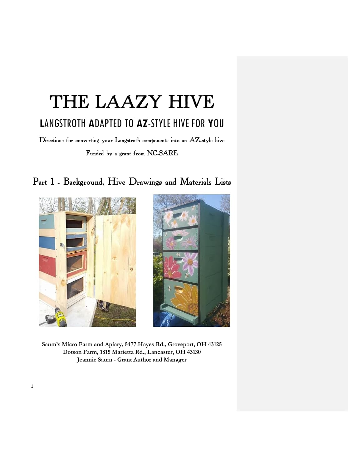 The LAAZY Hive Plans: Converting Langstroth Hives to AZ-style Hives (English Edition) baixar livro de graça