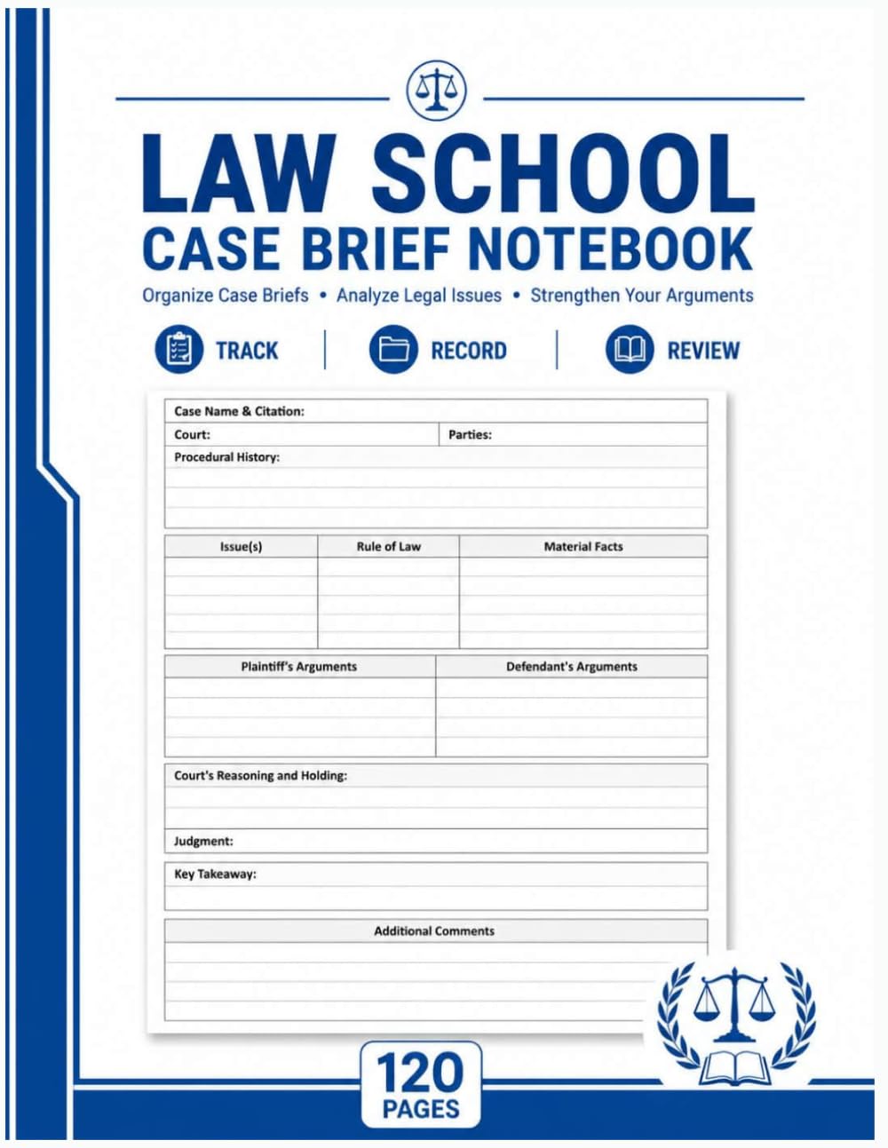 capítulo por capítulo baixar Law School Case Brief Notebook: Organize Case Briefs, Lecture Notes, Legal Research & Class Preparation | Essential Law School Supplies | law school supplies.