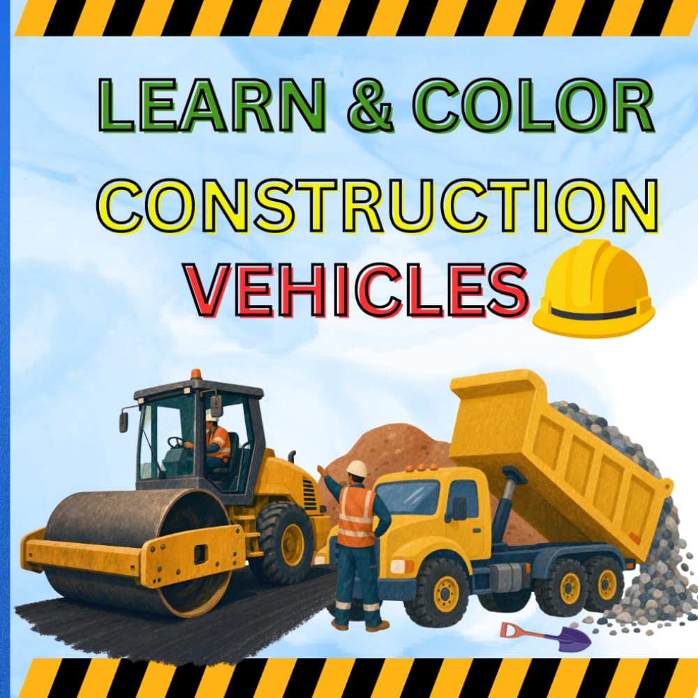 ler totalmente Learn & color construction vehicles