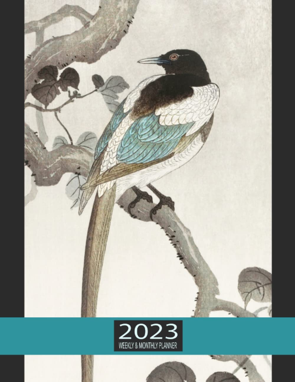 capítulo por capítulo baixar 2023 Weekly and Monthly Planner Notebook (Magpie on Tree Branch: Japanese Artist Ohara Koson): 8.5 x 11 inches - 100 pages - Extra Note Pages