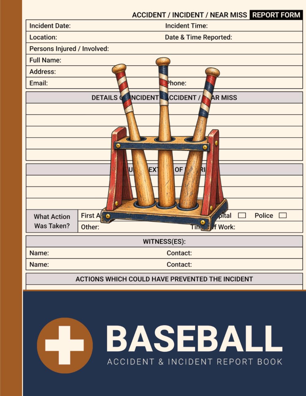 Baseball Accident & Incident Report Book: Record Incidents of Baseball Game, Training or Practice baixar o livro de graça
