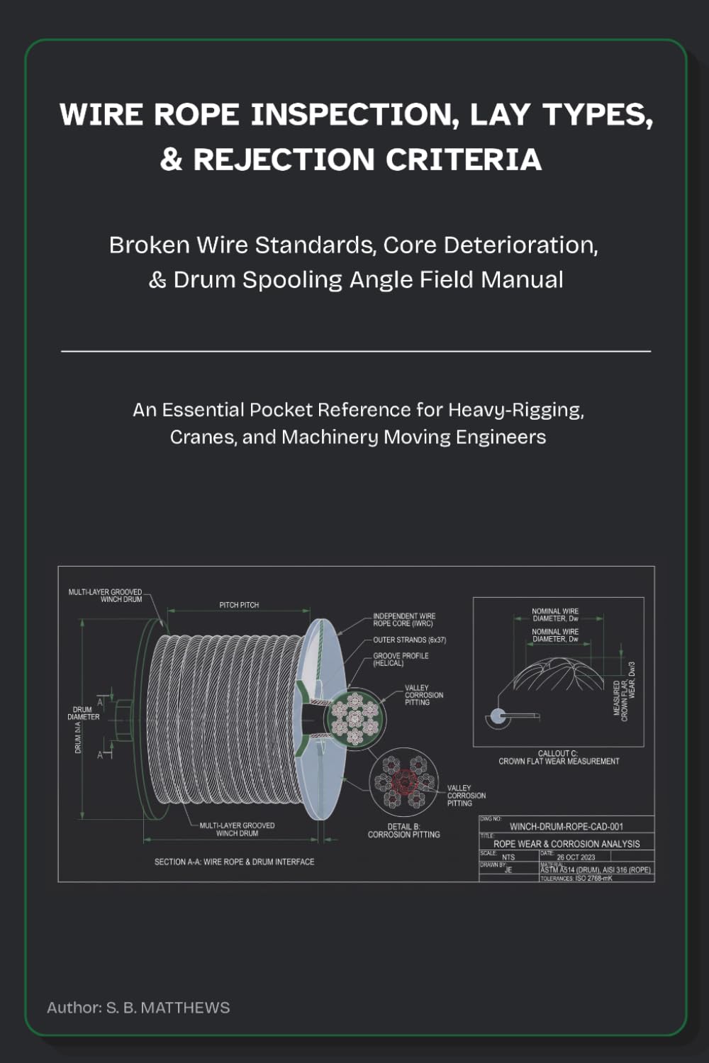 Wire Rope Inspection, Lay Types, and Rejection Criteria: Broken Wire Standards, Core Deterioration, & Drum Spooling Angle Field Manual (The Rigging Compendium) baixar o livro de graça