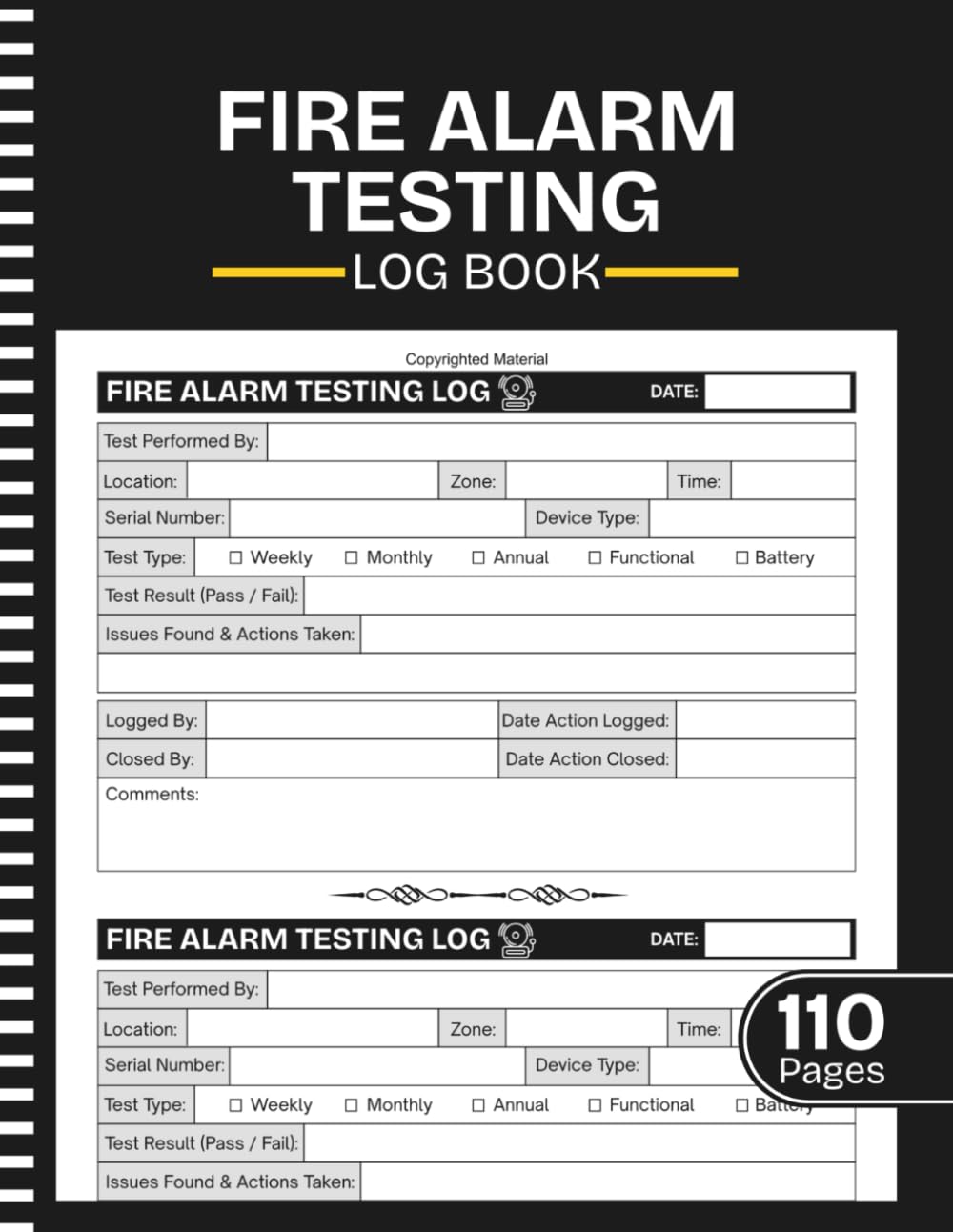 Fire Alarm Testing Log Book: Fire Safety Compliance Journal | Record Fire Alarm Tests, Faults, Repairs and Corrective Actions for Residential and Commercial Properties | 8.5" x 11" Inches, 110 pages baixar o livro de graça