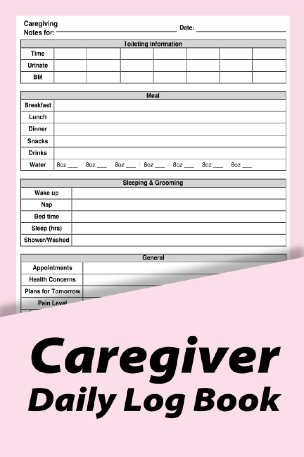 Caregiver Daily Log Book: Patients Journal Book For Caregivers, Medical Diary and Medicine Reminder Log, Daily sheets For Assisting Elderly People baixar o livro de graça