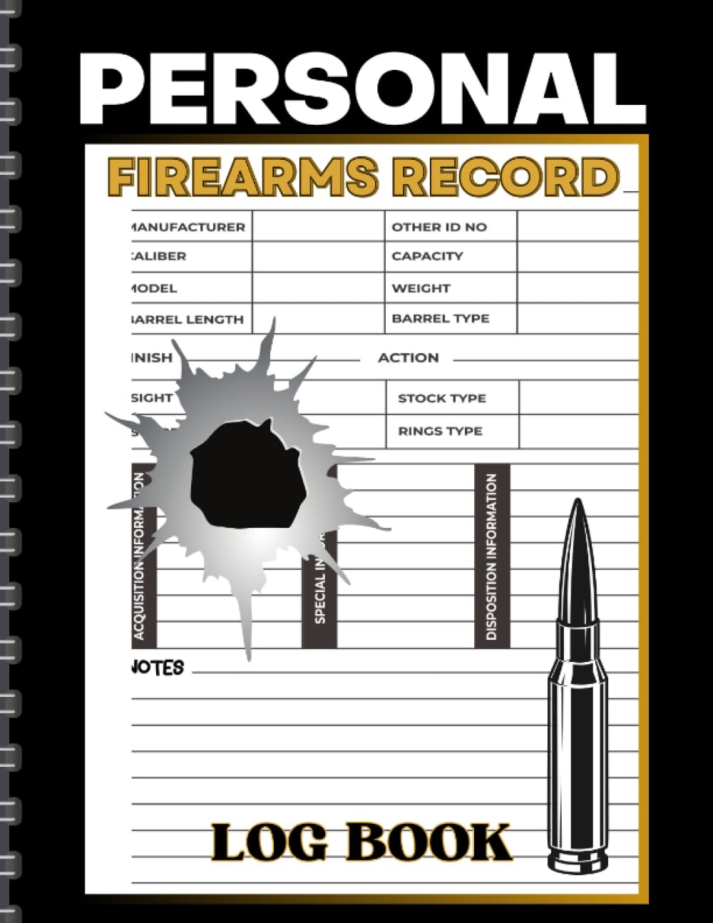 Personal Firearms Record Log Book: 121 Pages Logbook to Record Your Personal Gun Collection Information, Acquisitions and Dispositions -For Guns Owners - Large Print 8.5"x11" Inches baixar o livro de graça