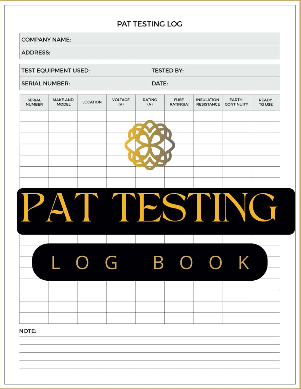 PAT TESTING LOG BOOK: Portable Appliance Testing Logbook, Electrical Equipment Testing Register for PAT Testers baixar o livro de graça