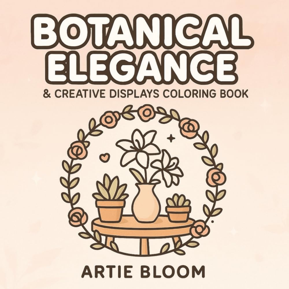 ler totalmente Botanical Elegance & Creative Displays Coloring Book: Stylish floral wreaths, terrariums, and minimalist botanical art for calm creativity