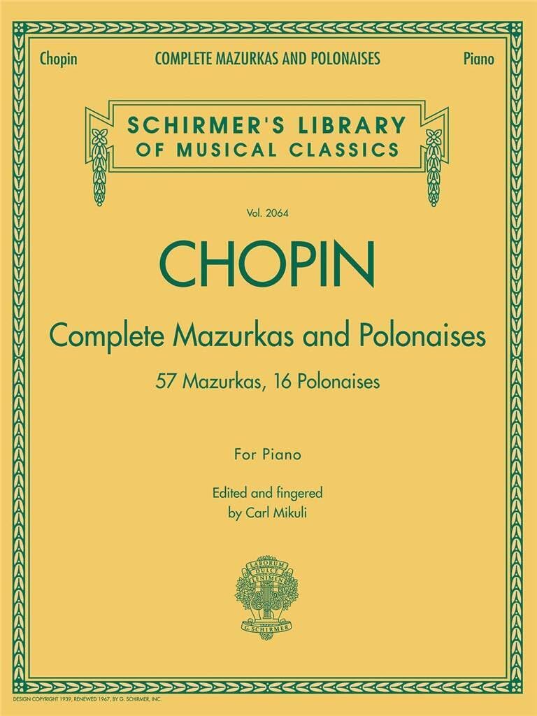 Complete Mazurkas and Polonaises: Schirmer Library of Classics Volume 2064 baixar o livro de graça