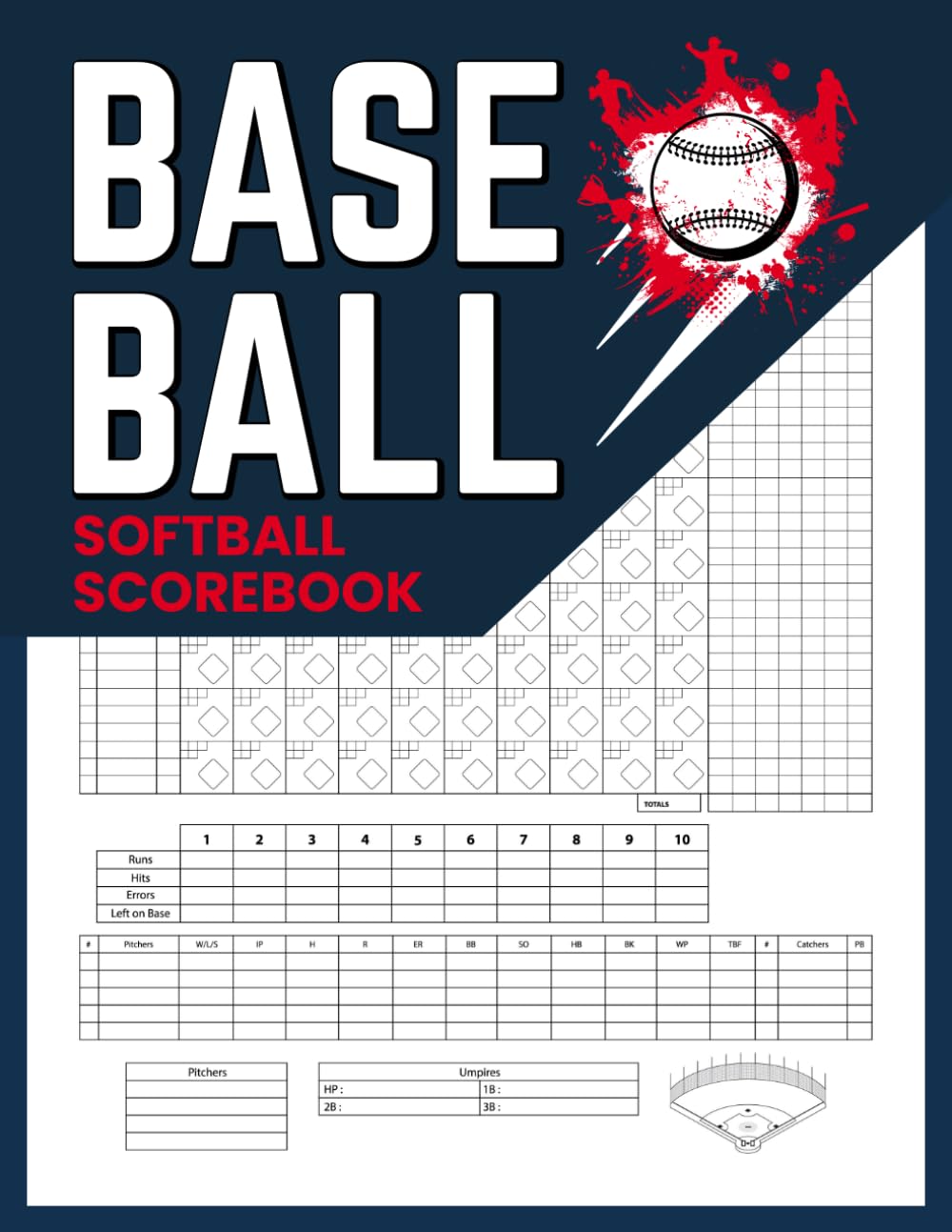 Baseball Softball Scorebook: Easily Track Baseball or Softball Stats with Our User-Friendly Scorebook Featuring Large Print baixar livro de graça