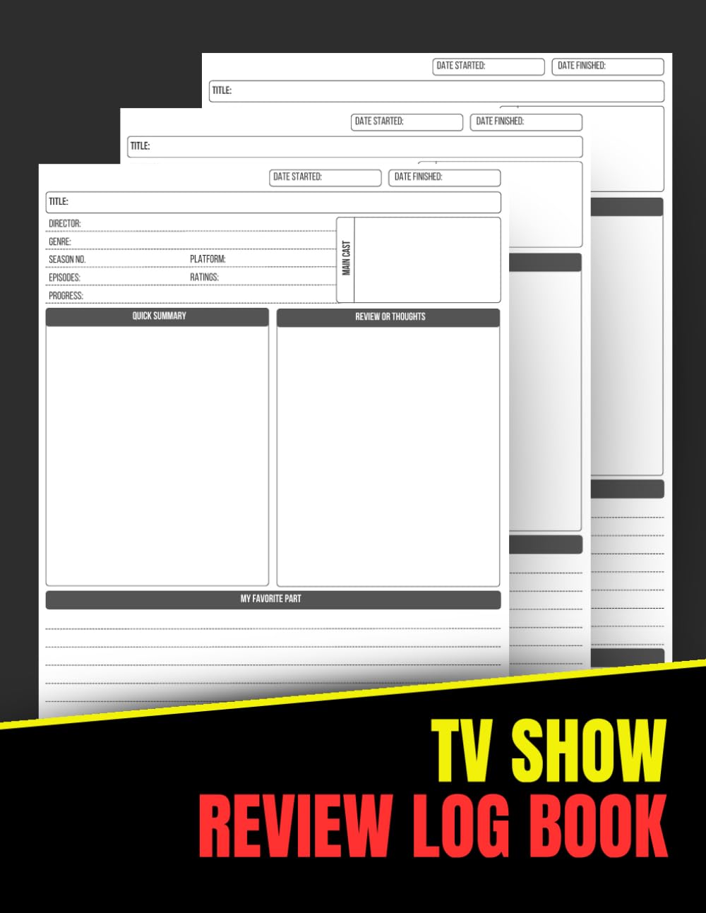 ler totalmente TV Show Review Log Book