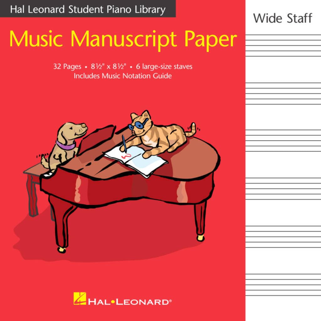 ler totalmente Hal Leonard Student Piano Library Music Manuscript Paper - Wide Staff: Wide Staff