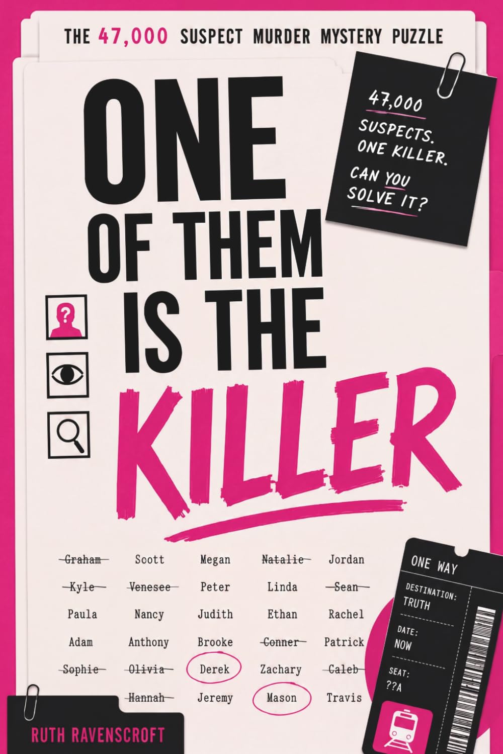capítulo por capítulo baixar One of Them Is the Killer: The Midnight Train Case — A Suspect Murder Mystery Puzzle Book with 47,000 Names, 30 Clues, and One Final Killer