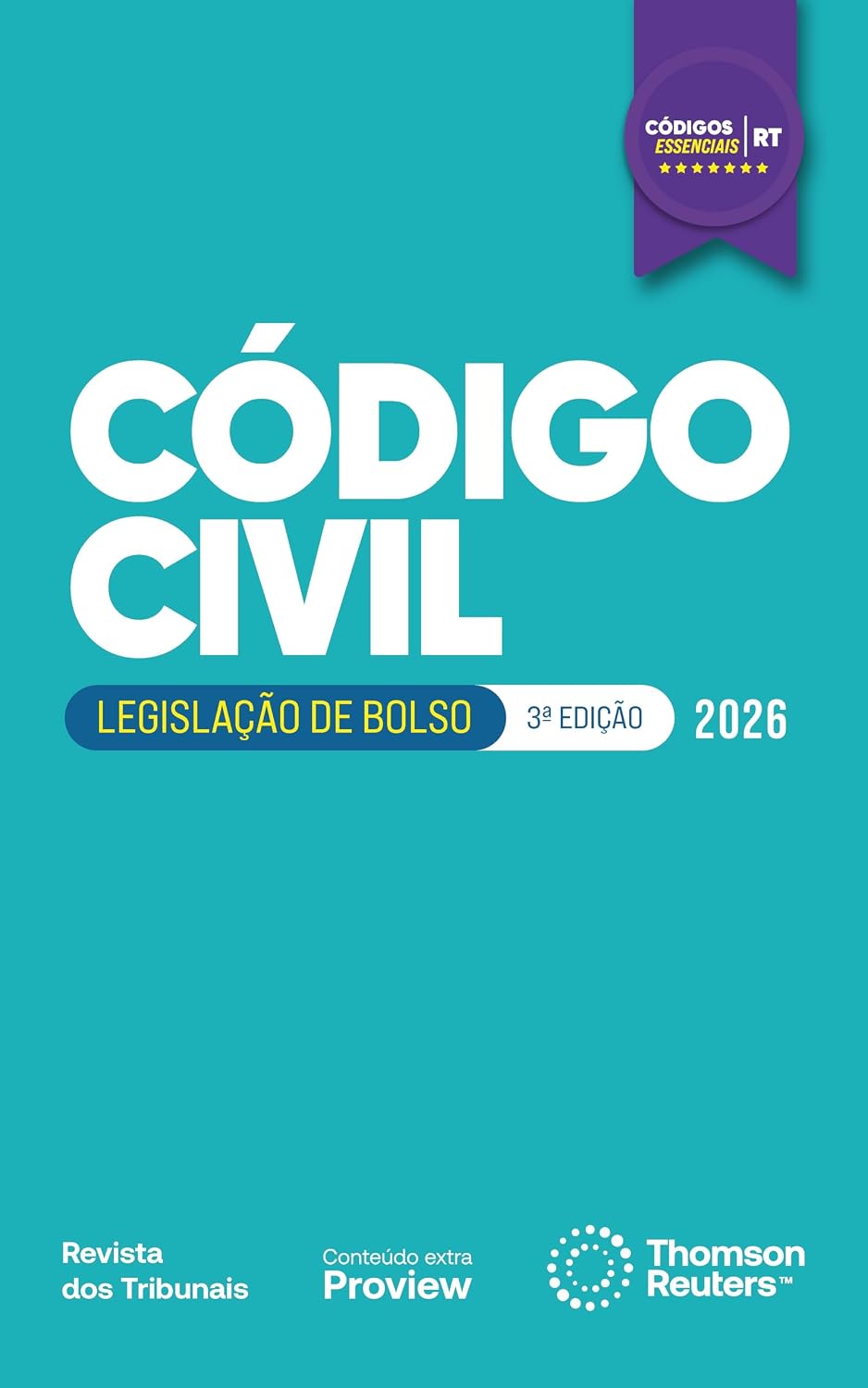 ler totalmente Código Civil 3ª edição - Códigos Essenciais RT bolso