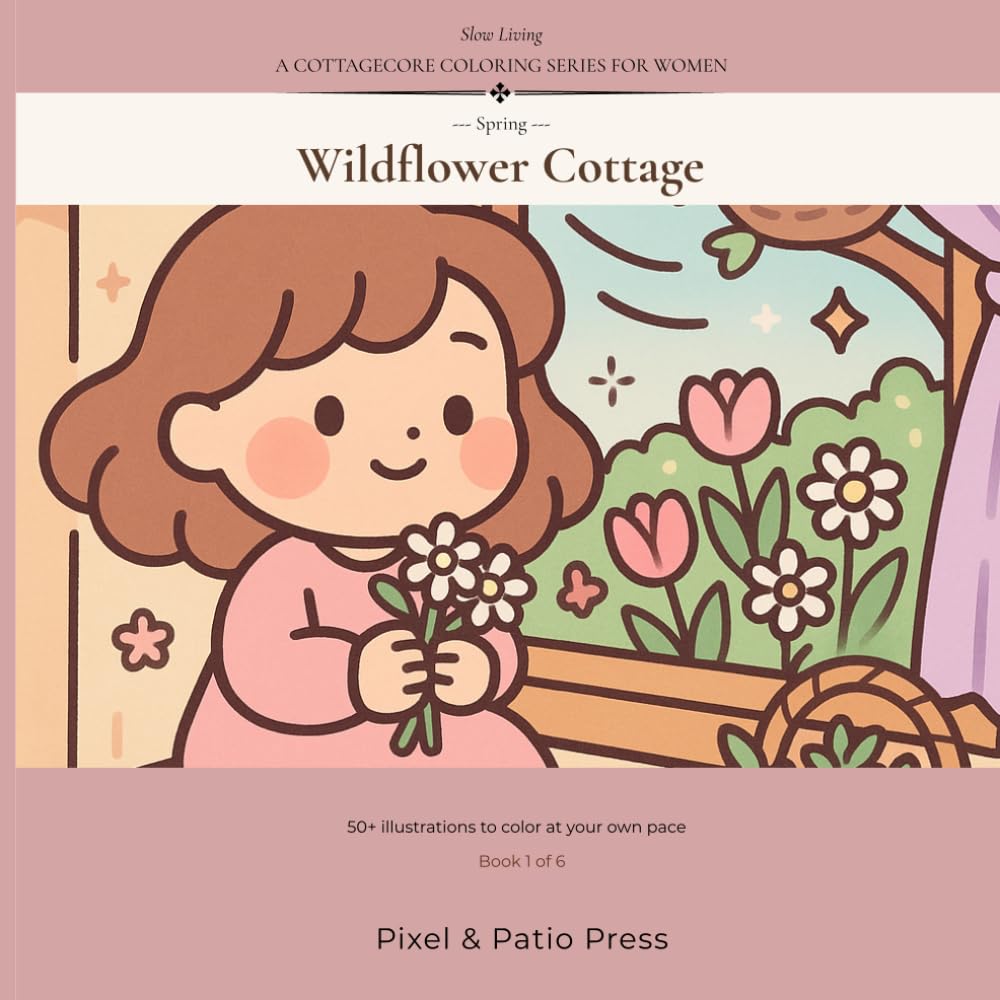 Slow Living: Wildflower Cottage — A Cottagecore Coloring Book for Women | Spring Volume 1: 50+ Mindful Coloring Pages of Blooming Gardens, Flower... — A Cottagecore Coloring Series for Women) baixar o livro de graça