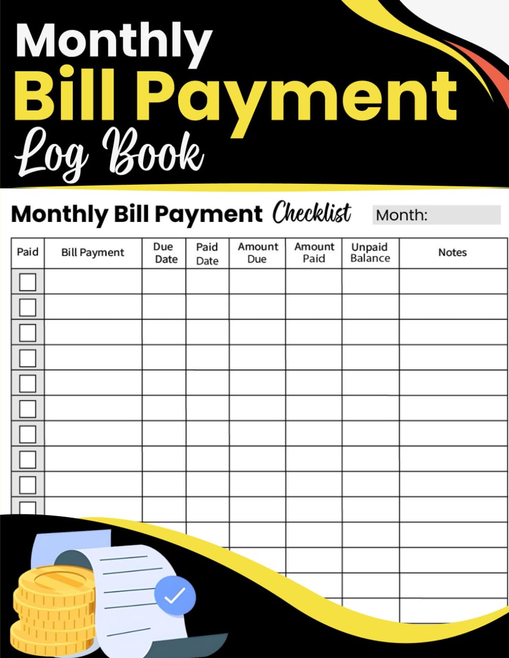 ler totalmente Monthly Bill Payment Log Book: Bill Tracker Notebook, Large Finance & Payments Checklist Organizer, 120 Pages