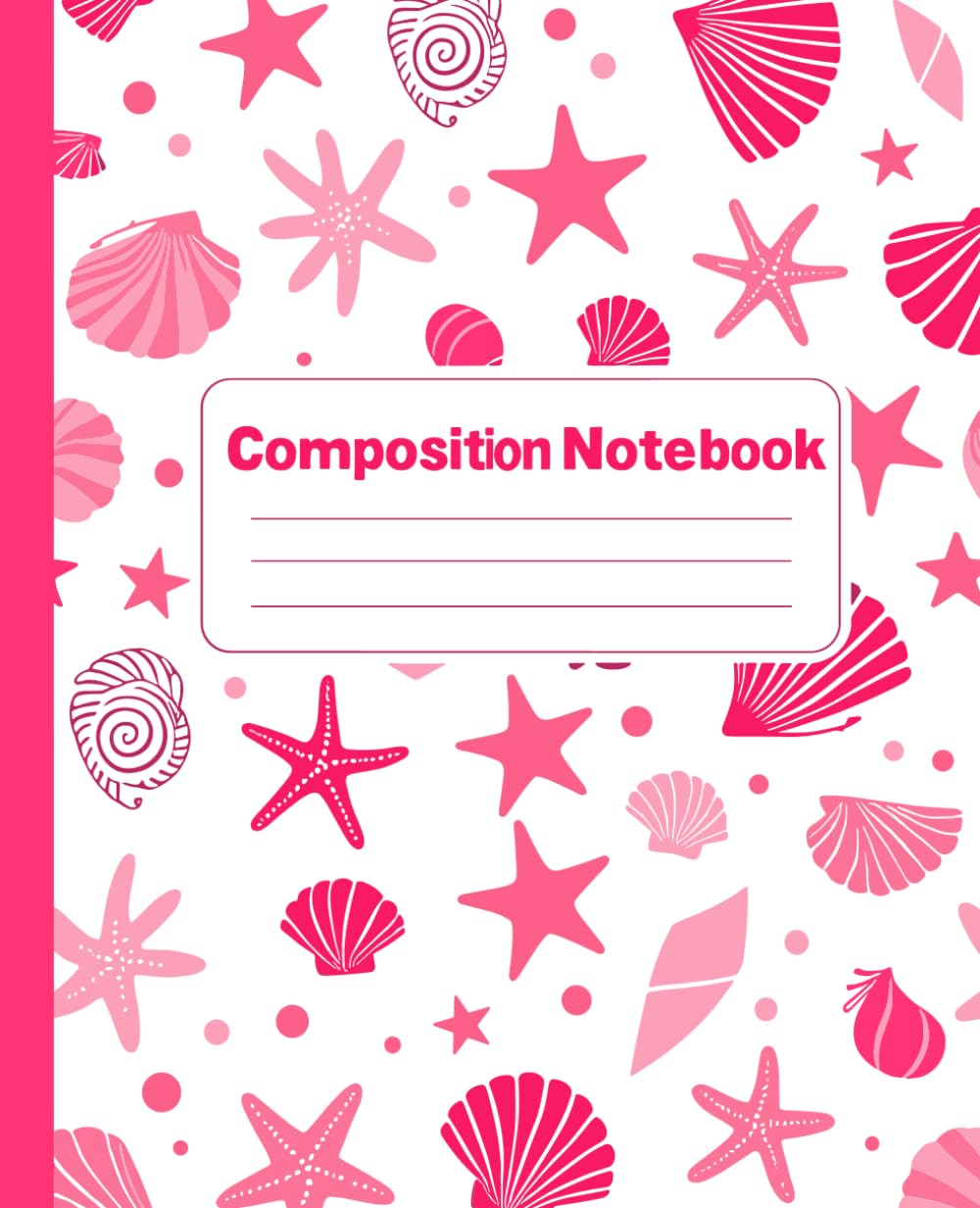 Composition Notebook Wide Ruled: Coastal Illustration: Seashell Beach Aesthetic Ocean Journal for School, Work, Girls, Teens, Women | Wide Lined baixar o livro de graça