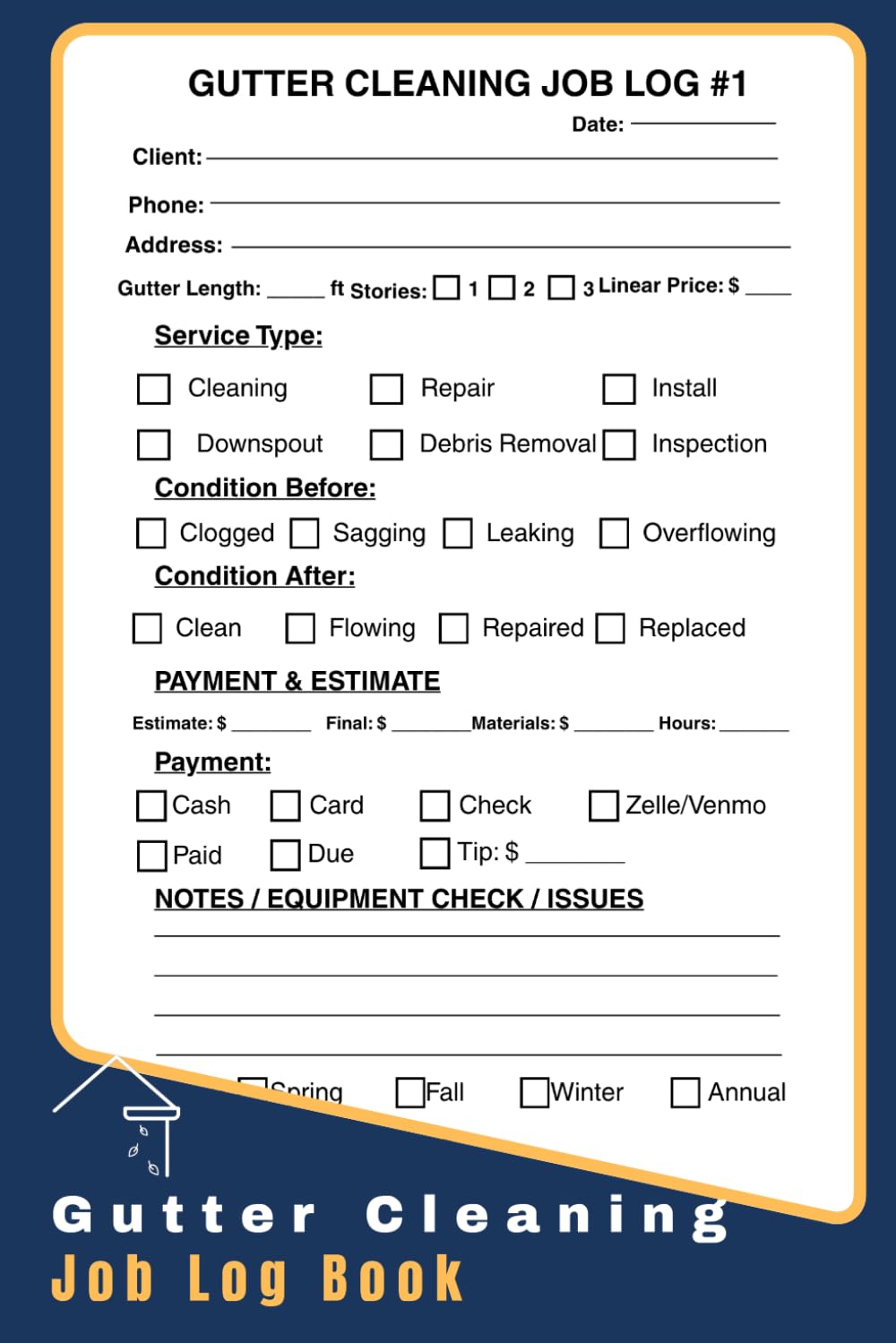 capítulo por capítulo baixar Gutter Cleaning Job Log Book: Client Tracker for Estimates, Payments and Service Records | 120 Jobs Log for Professionals