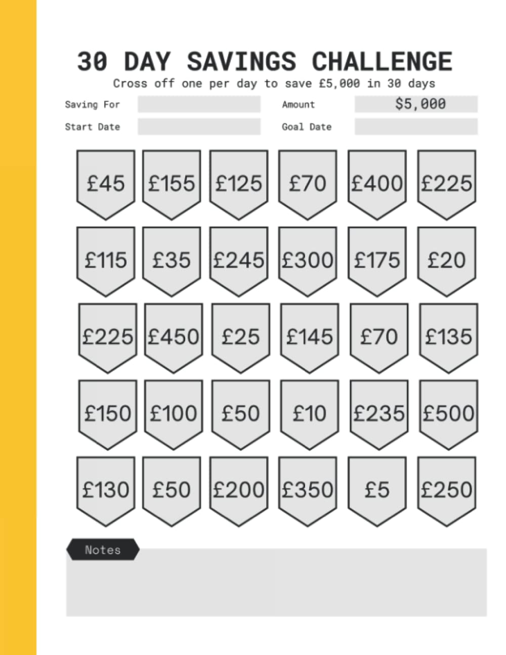 30 Day Money Challenge Tracker: £5k Savings Challenge In A Month - Daily Bingo Money Saving Chart To Help You Save 5,000 Pounds sterling baixar livro de graça
