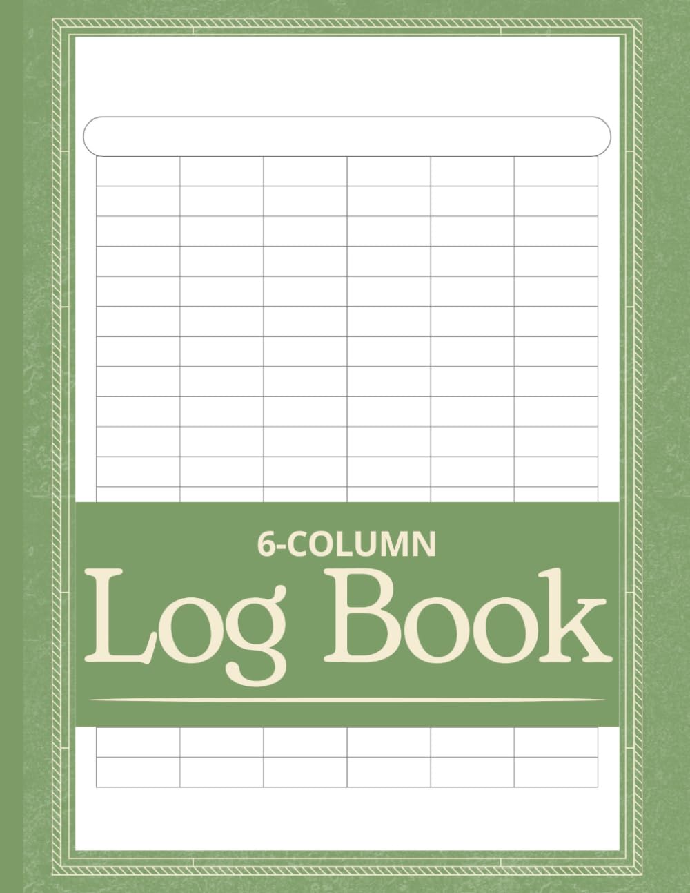 6 Column Log Book: Record Keeping Notebook for Inventory, Data Tracking, Work Logs, Tasks, Notes, and Daily Records.