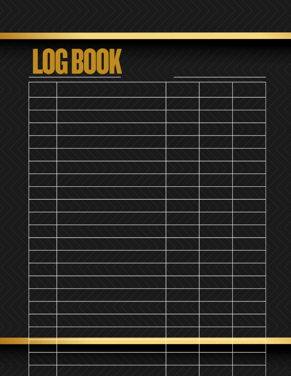 ler totalmente 5 Column Multipurpose Logbook: Black and Gold Record Book for Business, Tracking & Organization