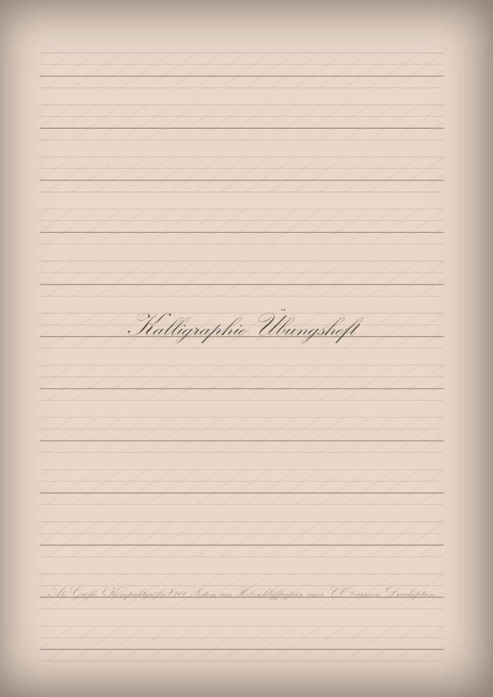 Kalligraphie-Übungsheft A4-Format (großes Format) 200 Seiten, aus Holzschliffpapier, einer CO2-armen Druckoption (German Edition) baixar o livro de graça