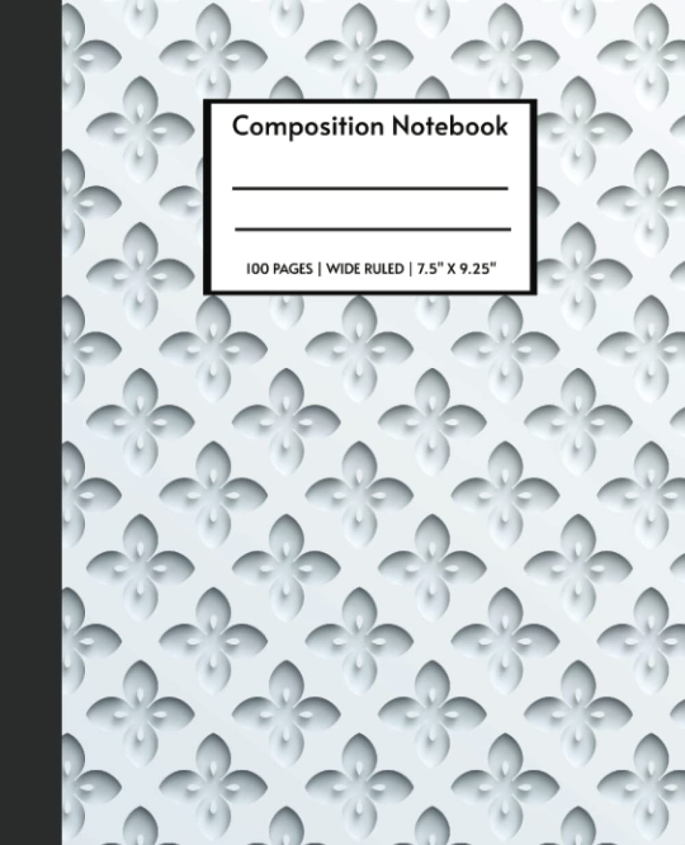 Composition Notebook Wide Ruled: Aesthetic Composition Notebook for School. Wide Ruled Geometric 3D Pattern Notebook. Composition Notebook for Teen Girls & Boys. White Damask Pattern. baixar livro de graça