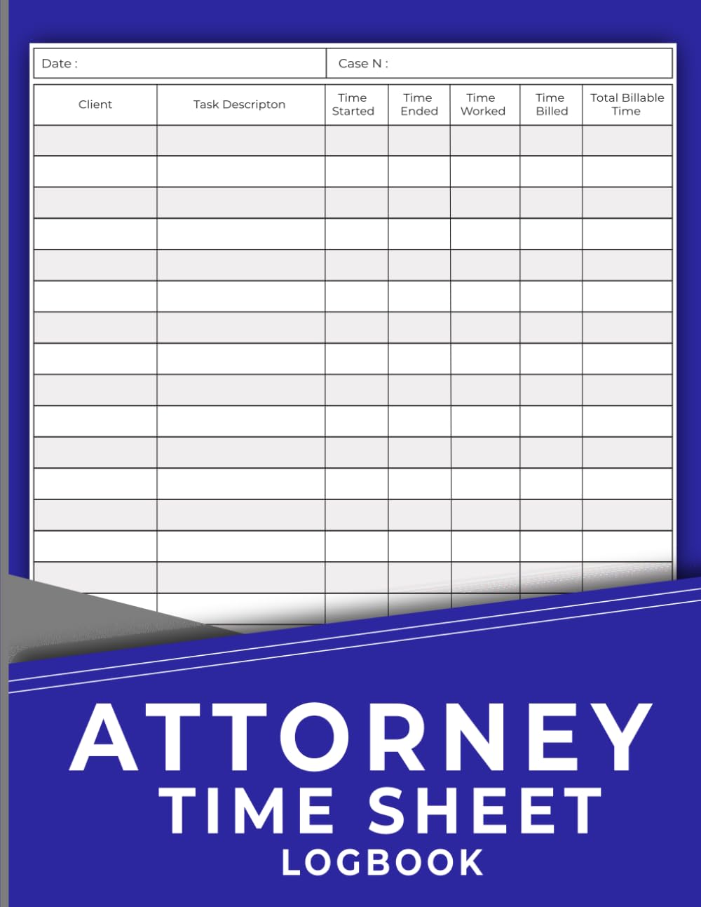 ler totalmente Attorney time sheet logbook